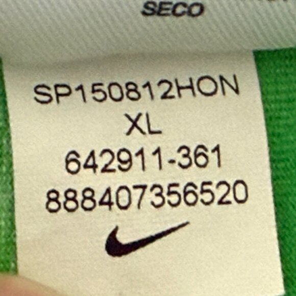 Nike Dry-Fit Green Element Stripe 1/2-Zip Running Pull Over - Mens XL - Picture 6 of 6